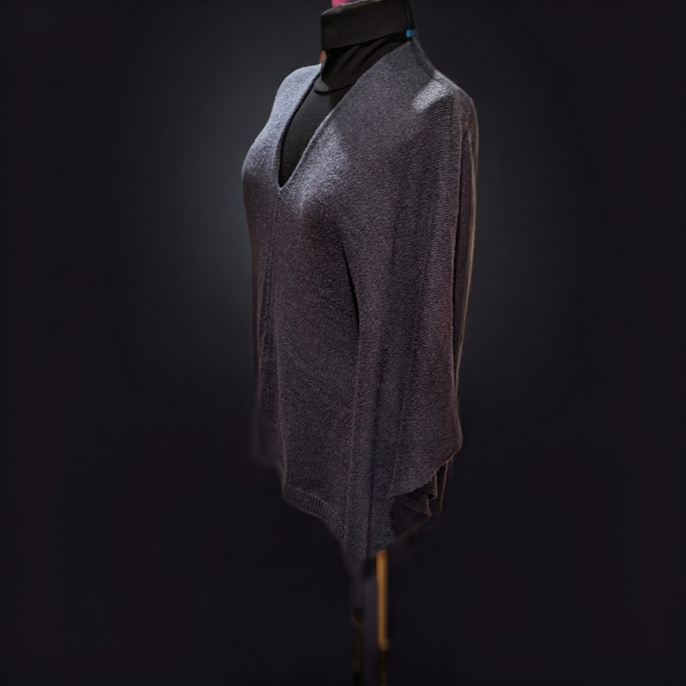Cost Plus World Market Charcoal V-Neck Sweater